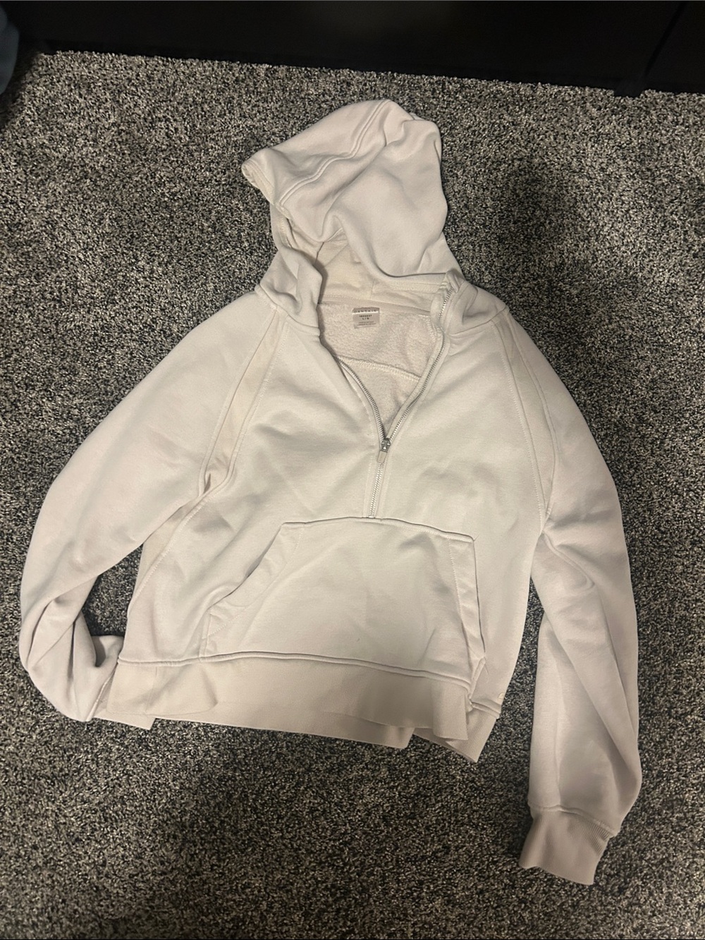 Danskin Cream Half-Zip Hoodie Sweater